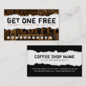 Krijg een gratis koffie klantenkaartje (Voorkant / Achterkant)