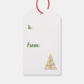 Krijg een heel vrolijk kerstfeest cadeaulabel (Achterkant)