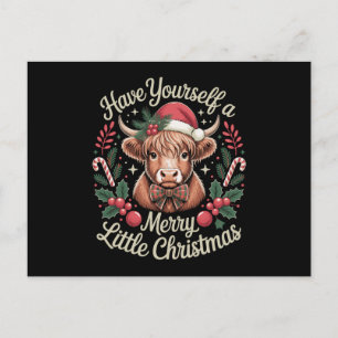 Krijg een heel vrolijk Kerstmis Koe Xmas Feestdagenkaart