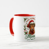 Krijg een Kerstmis met een beetje Mooey Mok (Voorkant links)