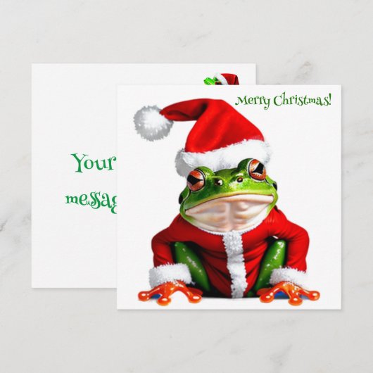 Krijg een Kikkerachtig Kerstkaart (Voorkant / Achterkant)