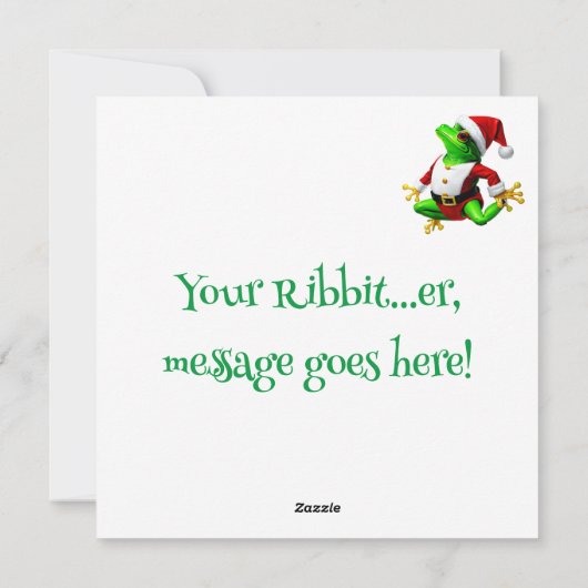Krijg een Kikkerachtig Kerstkaart (Achterkant)