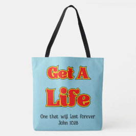 KRIJG EEN LEVEN - Johannes 10:28 Tote Bag