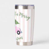 Krijg een vrolijk Kerstfeest Geïsoleerde Drinkbeker (Achterkant)