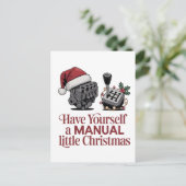 Krijg een vrolijk Kerstfeest monteur Briefkaart (Staand voorkant)