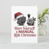 Krijg een vrolijk Kerstfeest monteur Kaart (Staand voorkant)