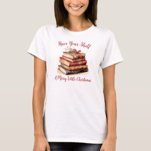Krijg een vrolijk Kerstfeest op je boekenplank T-shirt