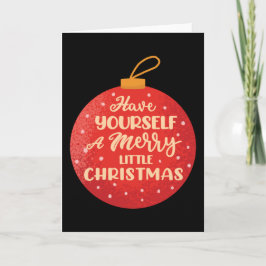 Krijg een vrolijk klein Kerstfeest, Kerstbal Kaart