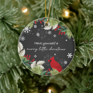 Krijg een vrolijk klein Kerstmisornament Keramisch Ornament