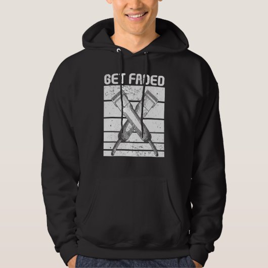 Krijg Faded Barbershop Berber Haarstylist Barber Hoodie (Voorkant)