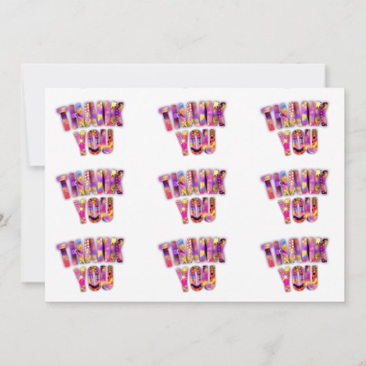 KRIJG FUNKY FONT BEDANKKAART (Achterkant)