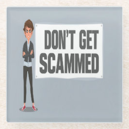 Krijg geen opgelicht banner naast een oplichter glazen onderzetter