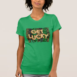 Krijg geluk folie ballon glitters St. Patrick's Da Tri-Blend Shirt