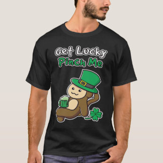 Krijg geluk Knijp me Lucky Shamrock St Patrick St  T-shirt