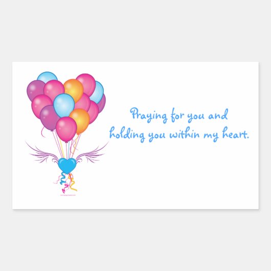 Krijg goed: Bidden voor je Rechthoekige Sticker (Voorkant)