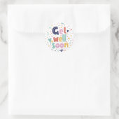 Krijg goed Binnenkort bloemen Schattige bloemontwe Ronde Sticker (Tas)