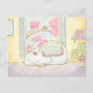 Krijg goed Binnenkort Polar beer Bunny Watercolor Briefkaart