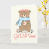 Krijg goed Binnenkort Schattige Beer in Sjaal Groe Kaart (Gele Bloem)