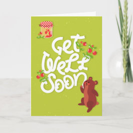 Krijg goed Binnenkort Schattige Beer met jambegroe Kaart