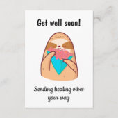 Krijg goed Binnenkort Schattigee luiaard Informatiekaartje (Voorkant)