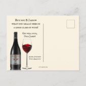 Krijg goed Binnenkort wijnliefhebber Briefkaart (Achterkant)