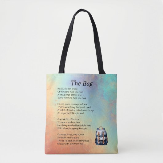 Krijg goed gedicht tote bag (Voorkant)