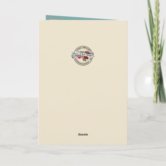 Krijg goed gezondheid Religieus gebed Peach Floral Kaart (Achterkant)