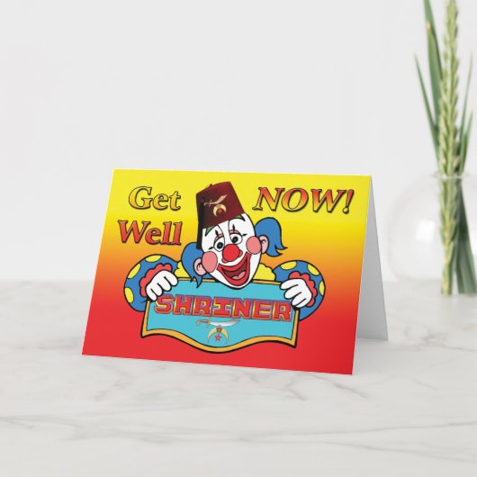 Krijg goed heiligdom clown kaart (Voorkant)