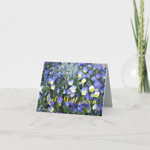 Krijg goed het Begroeten kaart-Pansies Kaart