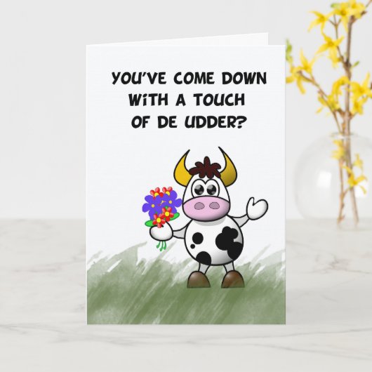 Krijg goed humor, aanraking van de uier, heilige k kaart (Gele Bloem)