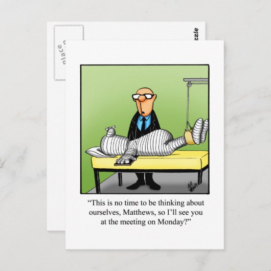 Krijg goed Humor Briefkaart "Maandag vergadering" (Voorkant / Achterkant)