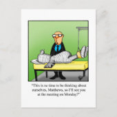 Krijg goed Humor Briefkaart "Maandag vergadering" (Voorkant)