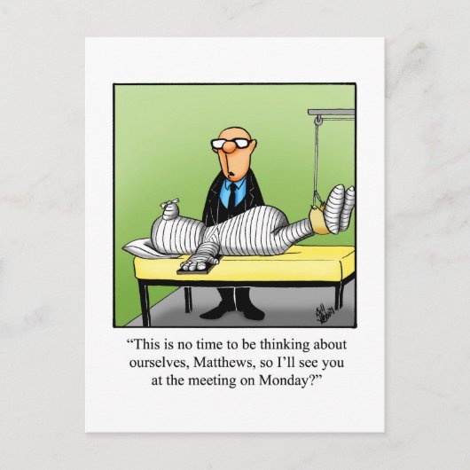 Krijg goed Humor Briefkaart "Maandag vergadering" (Voorkant)