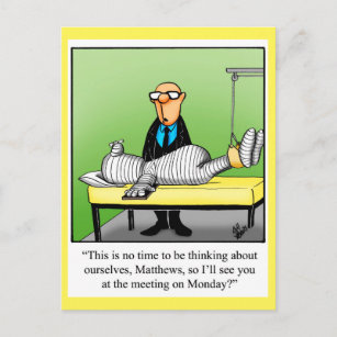 Krijg goed Humor Briefkaart "Maandag vergadering"