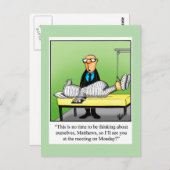 Krijg goed Humor Briefkaart "Maandag vergadering" (Voorkant / Achterkant)