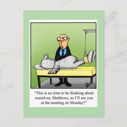 Krijg goed Humor Briefkaart "Maandag vergadering" (Voorkant)