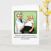 Krijg goed Humor Wenskaart Kaart (Gele Bloem)