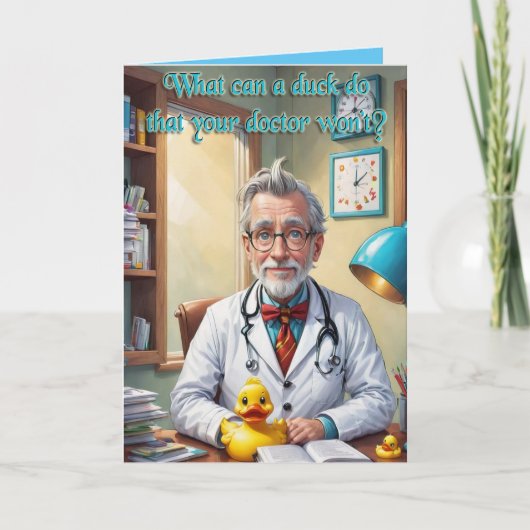 Krijg goed kaart grappige eend (Voorkant)