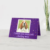 Krijg goed Kaart met Basset Hound en Cupcakes (Voorkant)