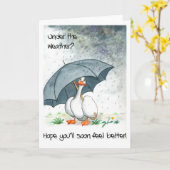 Krijg goed Kaart met Goose in the Rain (Gele Bloem)