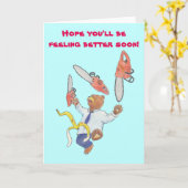 Krijg goed Kaart met jongleren Beer (Gele Bloem)