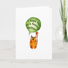 Krijg goed Kaart met kat en ballon