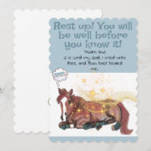 Krijg goed kaart, paard, Schrift Feestdagenkaart (Voorkant / Achterkant)