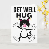 KRIJG GOED KITTY CAT HUG WENSKAARTEN KAART (Gele Bloem)