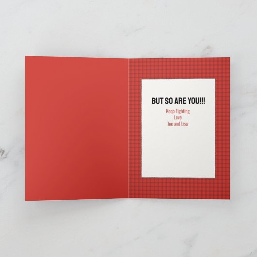 Krijg goed mannelijke Cartoon aanmoedigingskracht Kaart (Binnen)