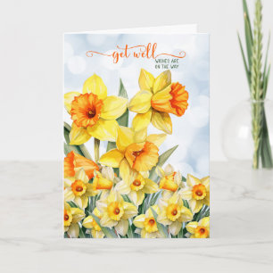 Krijg goed narcis tuin met Blue Sky Bokeh Kaart