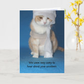 Krijg goed ongeval / gebroken arm kaart (Gele Bloem)