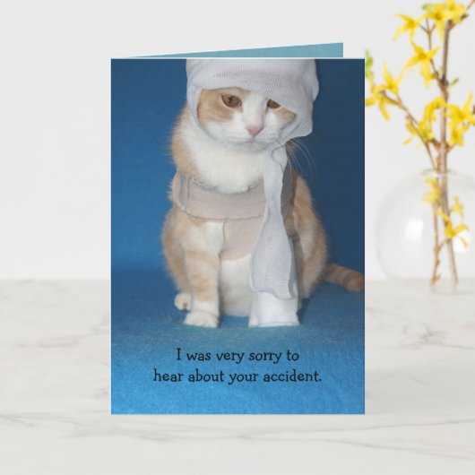 Krijg goed ongeval / gebroken arm kaart (Gele Bloem)