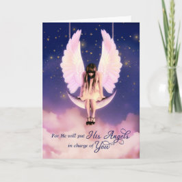 Krijg goed psalmen 91:11 Scripture Angel Kaart