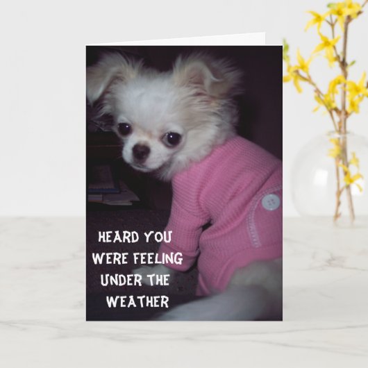 Krijg goed puppy Kaart (Gele Bloem)